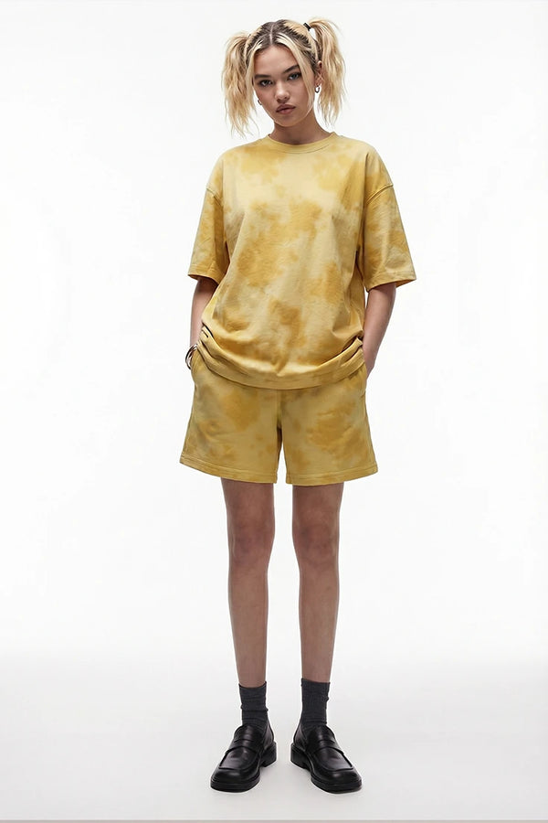 Desert Glow Shorts & Oversized T-Shirt Combo