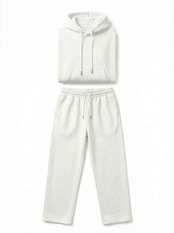 White Oversized Hoodie & Sweatpant Combo