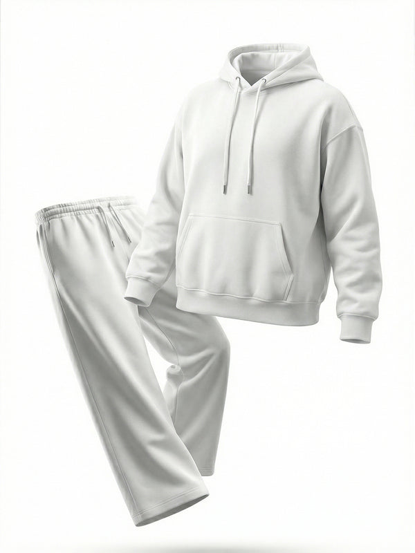 White Oversized Hoodie & Sweatpant Combo